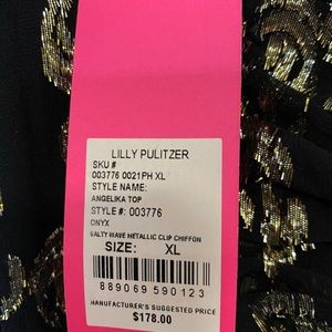 Salty wave metallic clip chiffon top